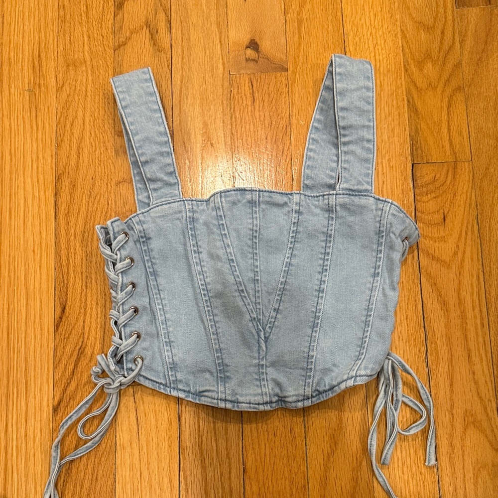 Theme Kids Blue Denim Top Size M